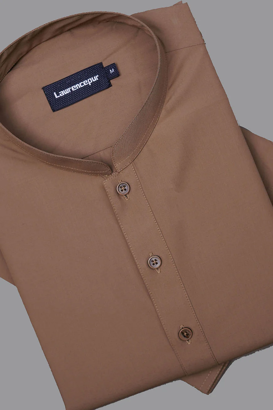 Light Brown Satpara Summer Wash & Wear Shalwar Kameez - Image 2