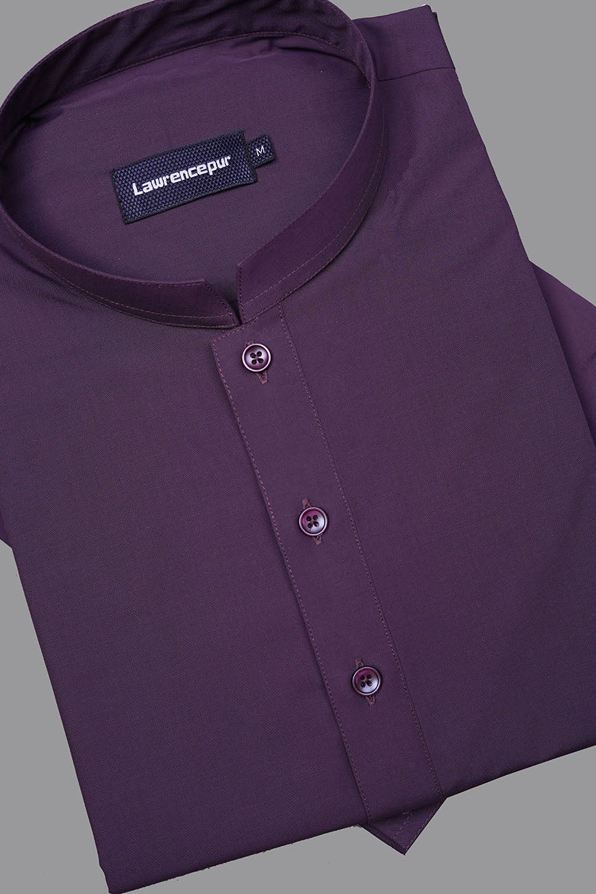 Dk Purple Satpara Summer Wash & Wear Shalwar Kameez - Image 2