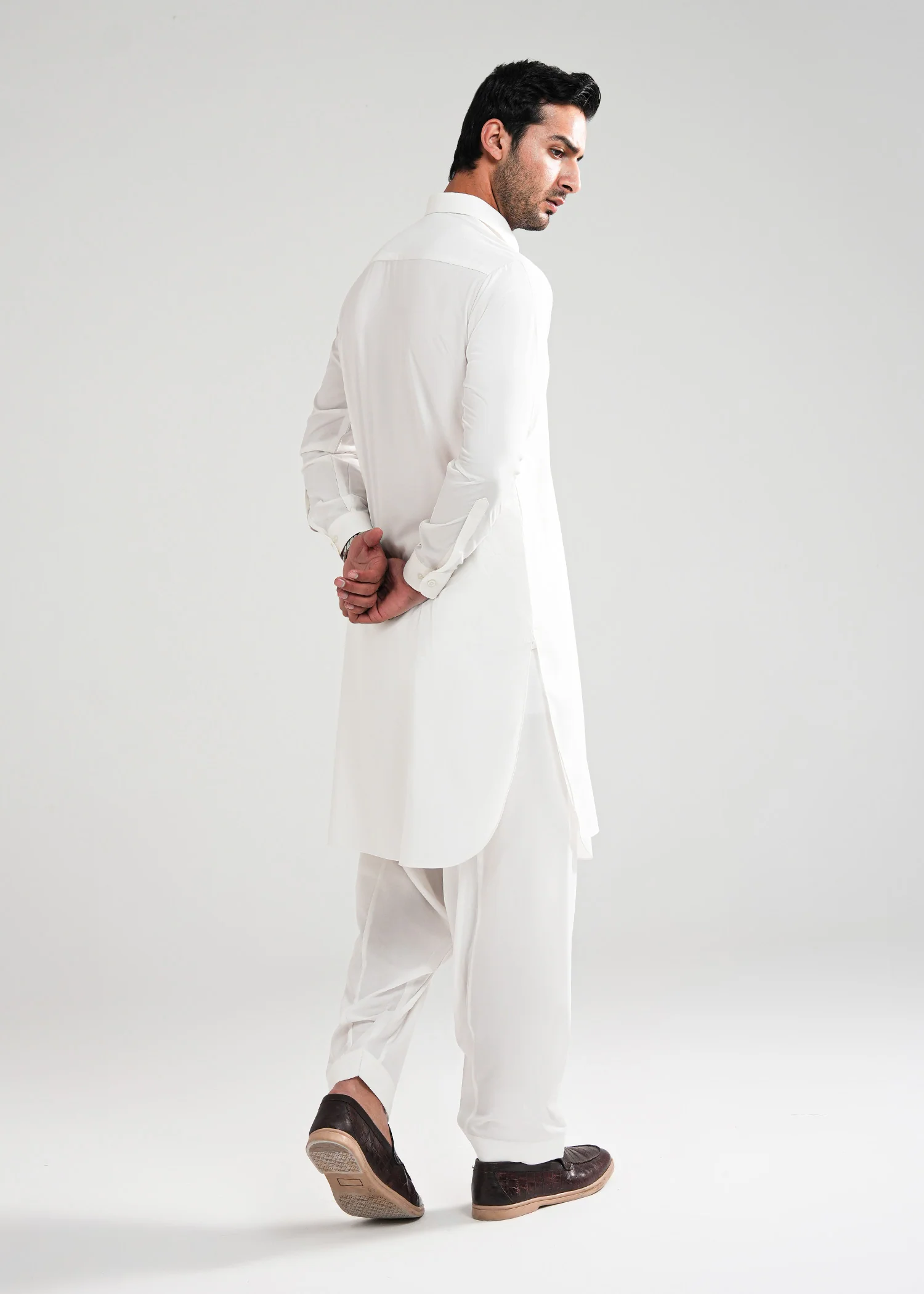 Off White Satpara Summer Wash & Wear Shalwar Kameez - Image 4