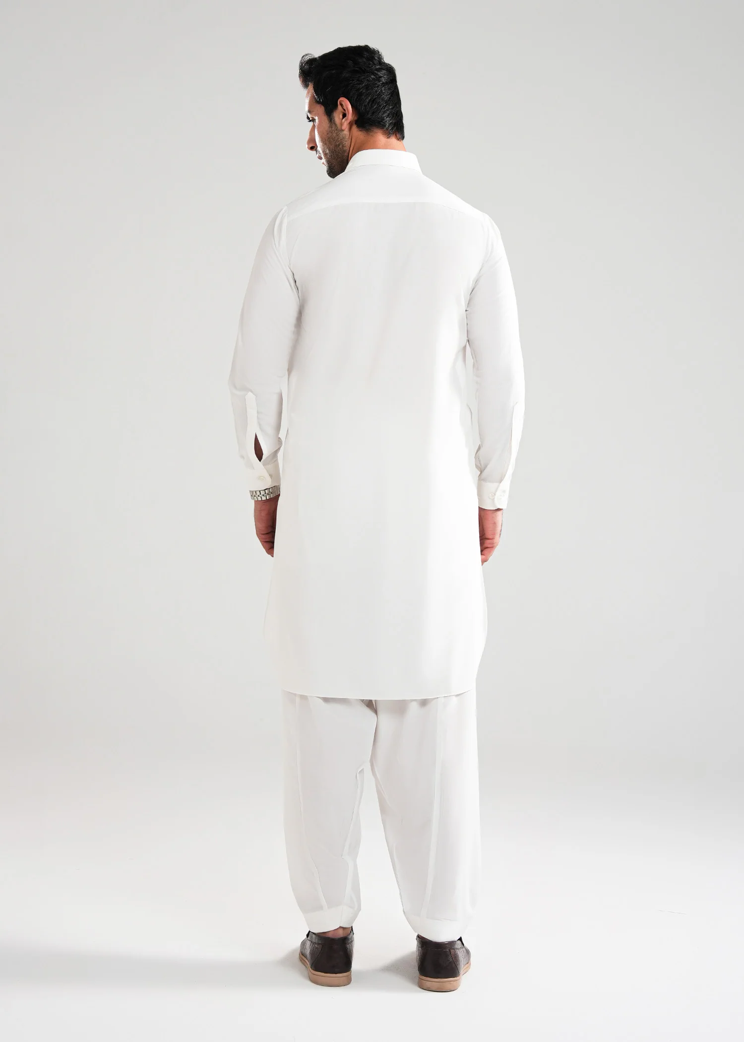Off White Satpara Summer Wash & Wear Shalwar Kameez - Image 5