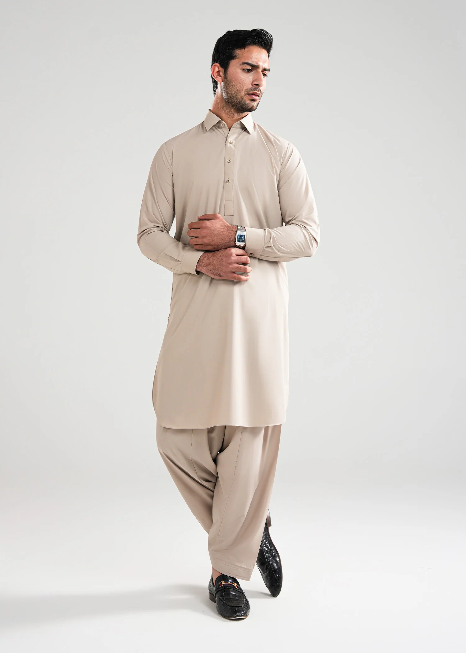 Sand Satpara Summer Wash & Wear Shalwar Kameez - Image 3