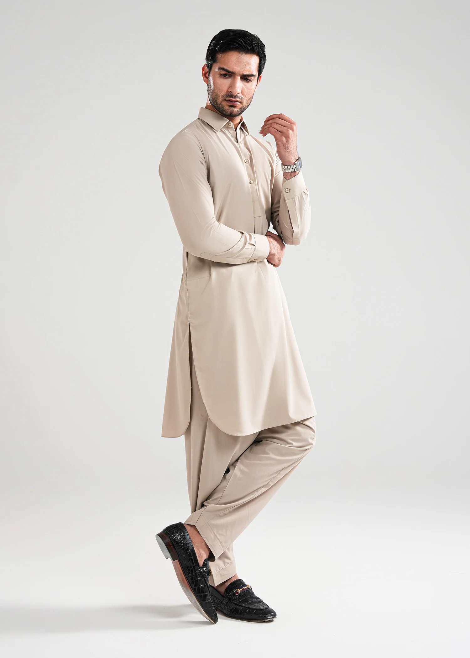 Sand Satpara Summer Wash & Wear Shalwar Kameez - Image 4
