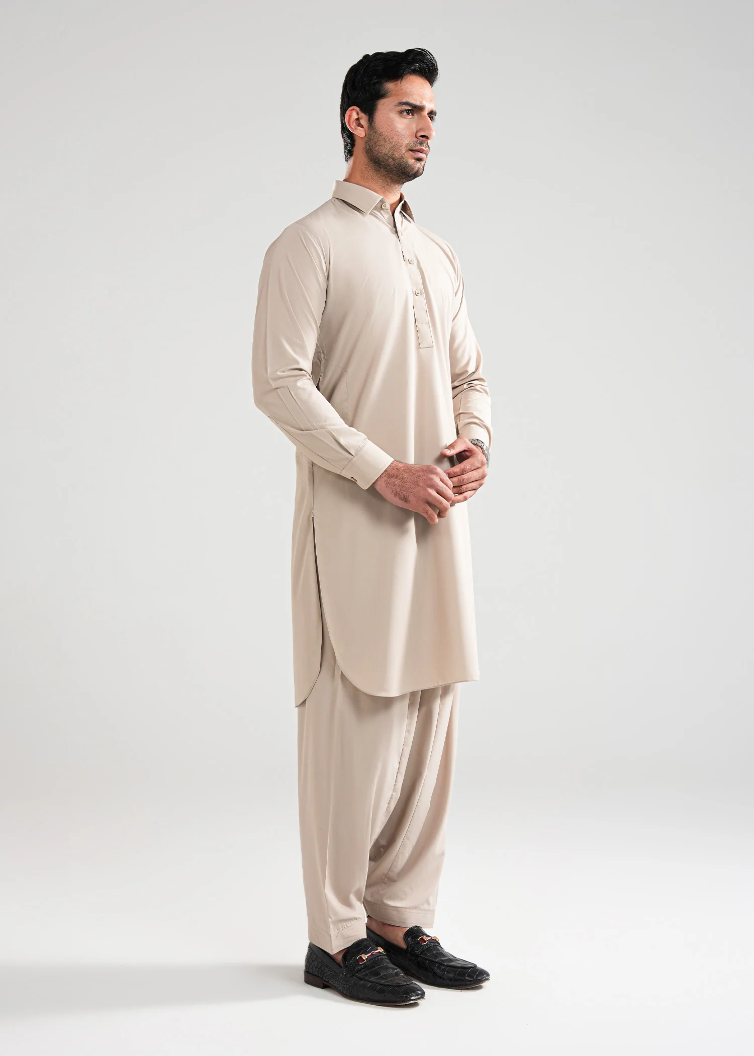 Sand Satpara Summer Wash & Wear Shalwar Kameez - Image 5