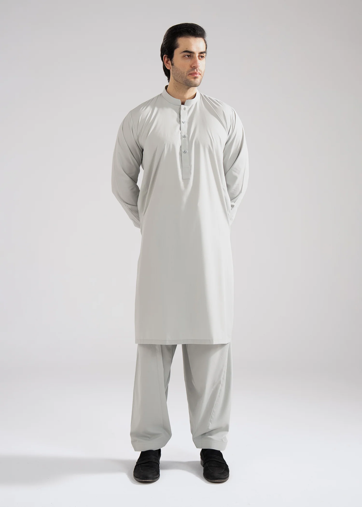 Shalwar Kameez - Summer Joy Light Green Plain - Image 3