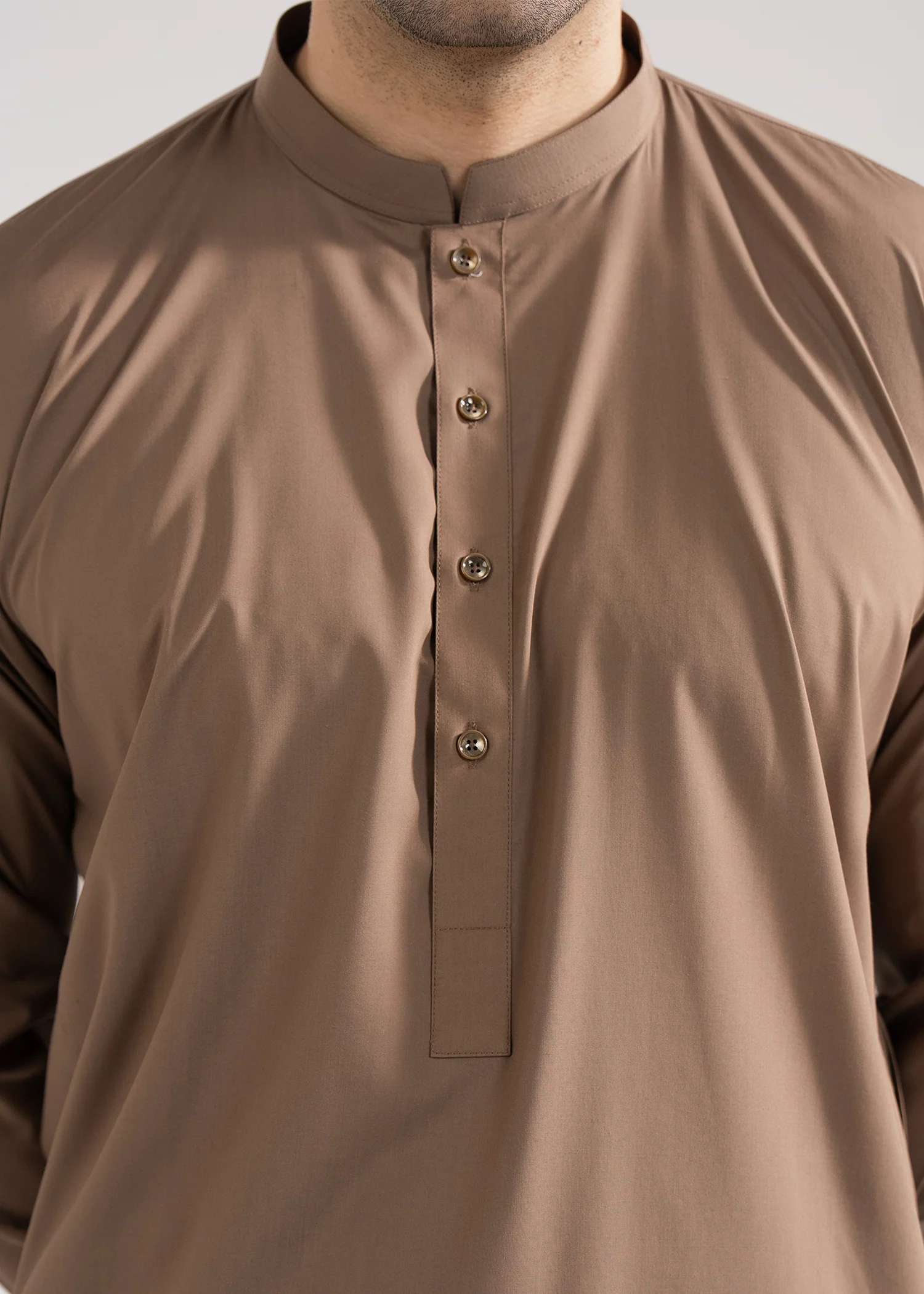 Shalwar Kameez - Summer Joy Wooden brown Plain - Image 2