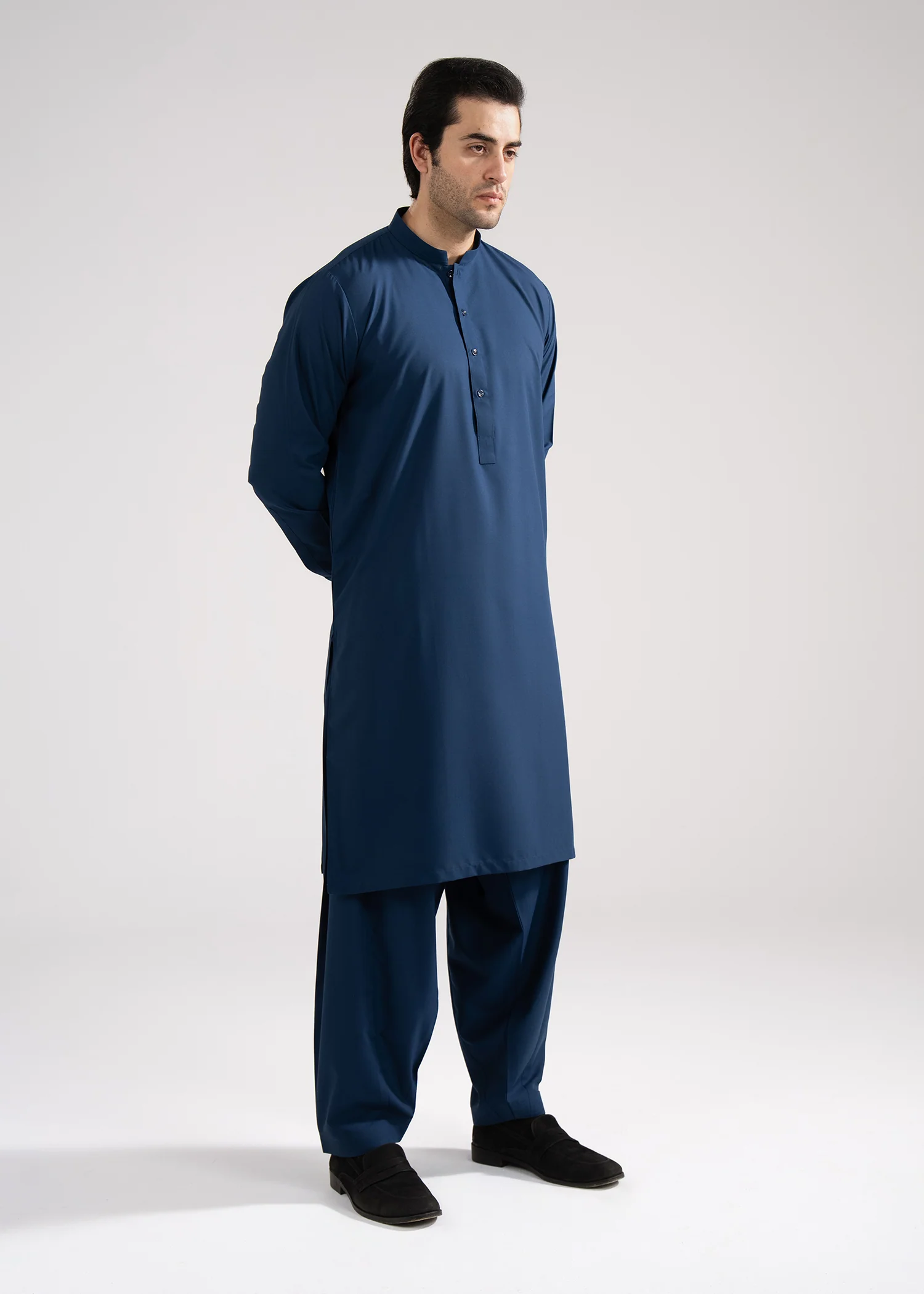Shalwar Kameez - Summer Prime Admiral Blue Plain - Image 3