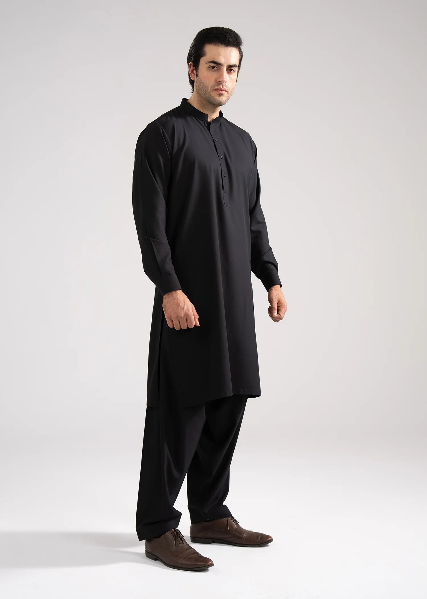 Shalwar Kameez - Summer Prime Dark Blue Plain - Image 3