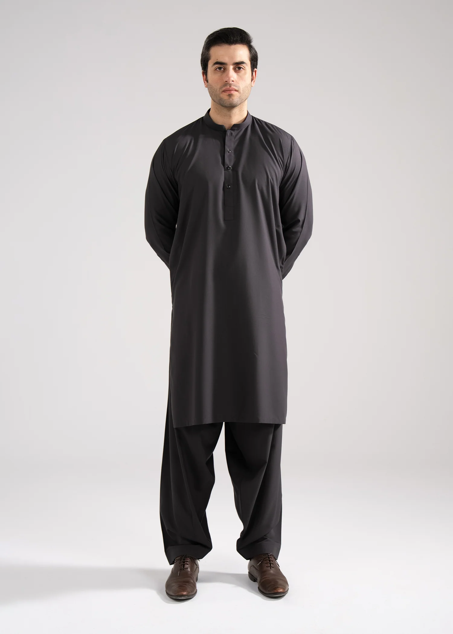 Shalwar Kameez - Summer Prime Dark Grey Plain