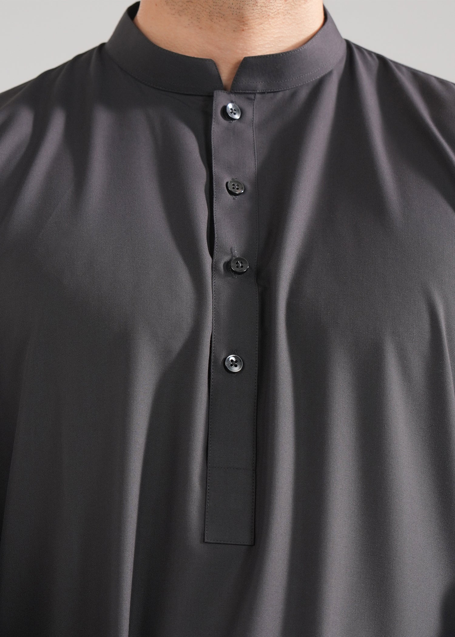Shalwar Kameez - Summer Prime Dark Grey Plain - Image 2