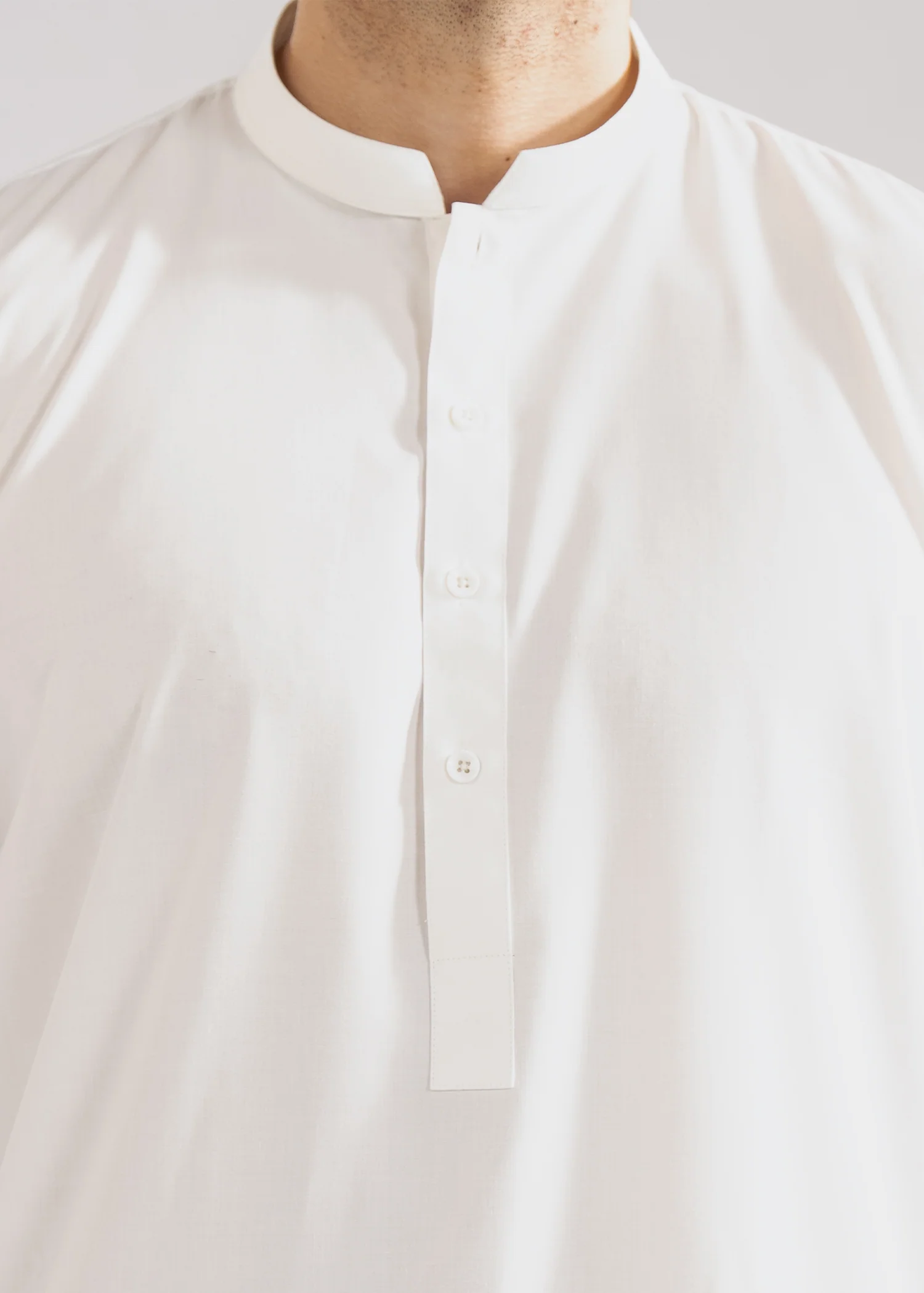 Shalwar Kameez - Summer Prime Off White Plain - Image 2