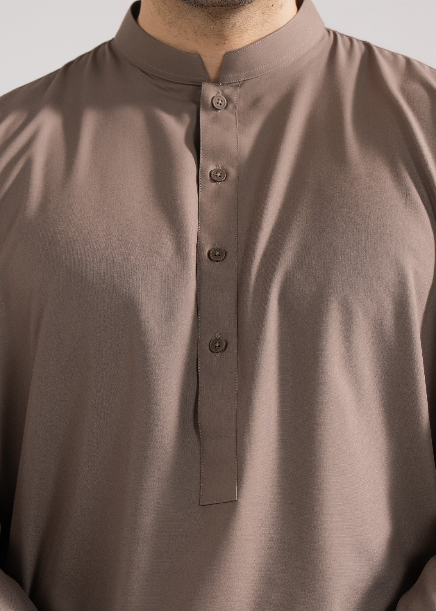 Shalwar Kameez - Summer Prime Sand tan Plain - Image 2