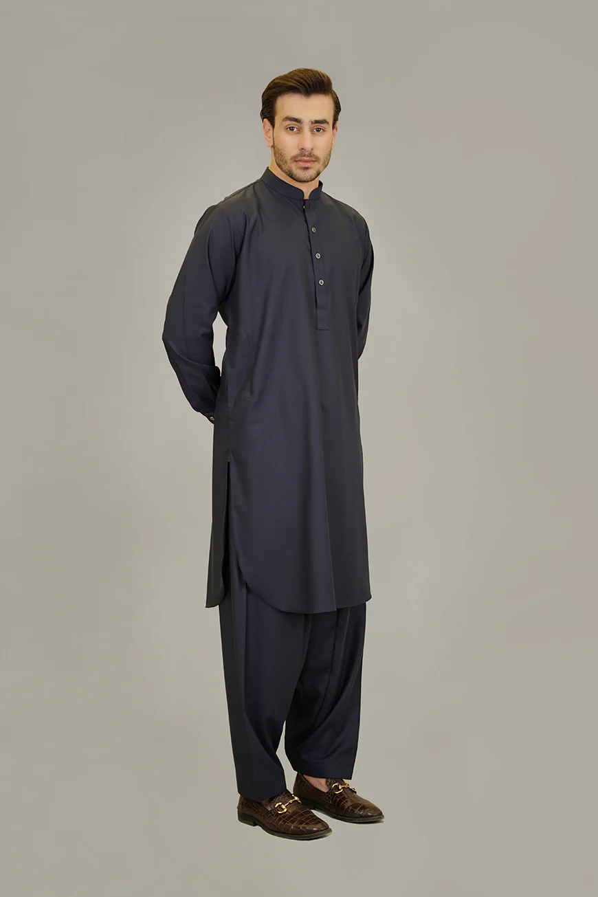 Shalwar Kameez - Zhob Blue Plain - Image 3