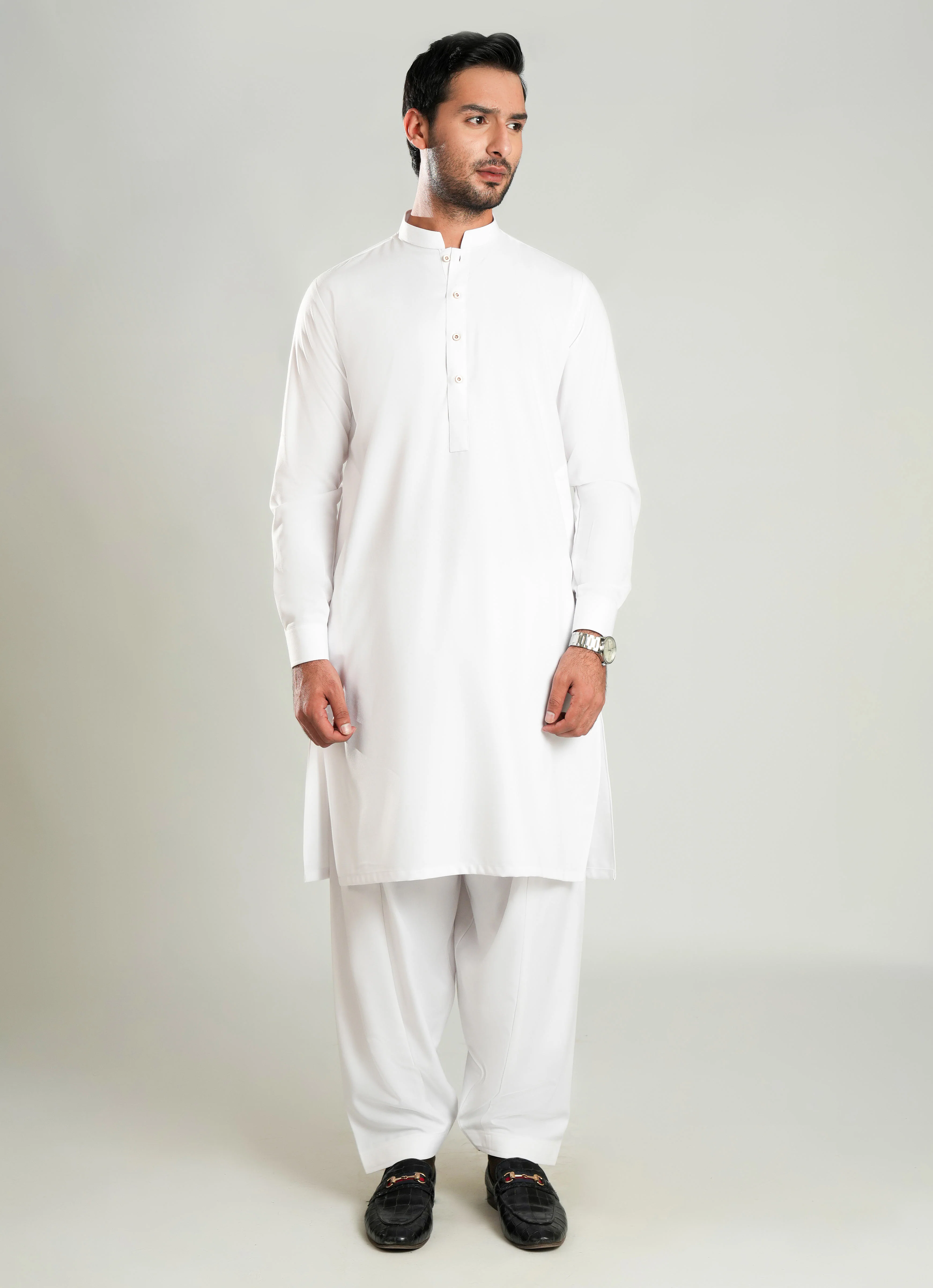 Shalwar Kameez - Zhob White Plain
