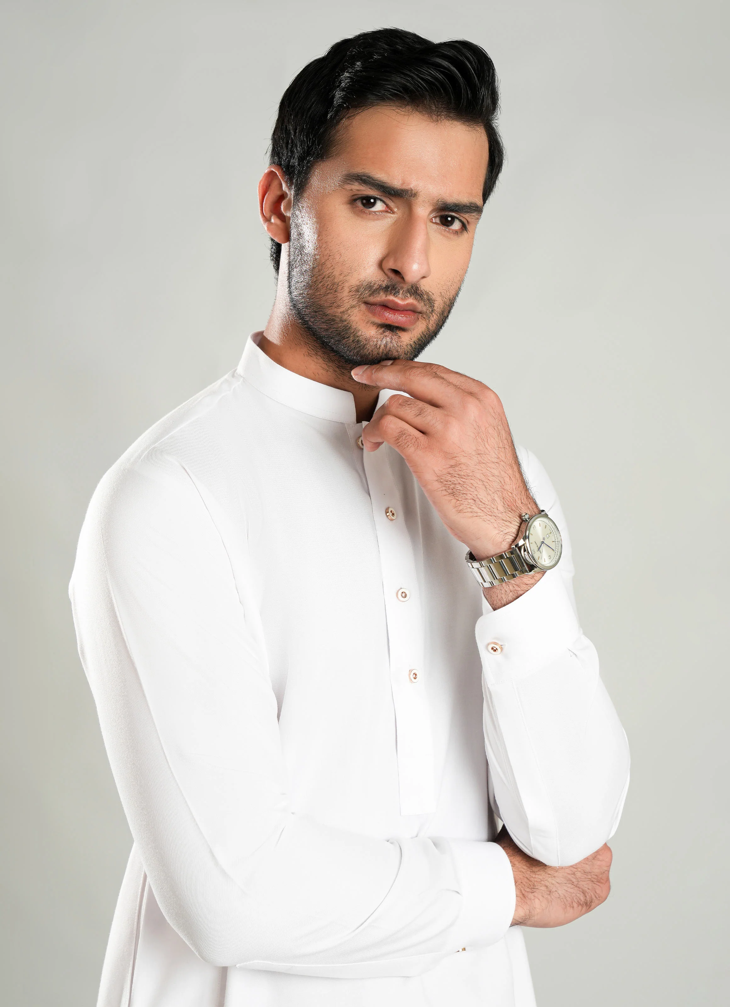 Shalwar Kameez - Zhob White Plain - Image 4