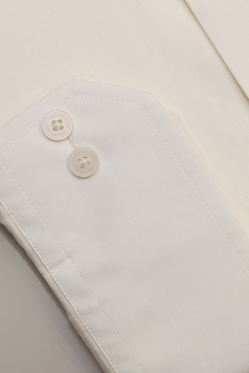 Formal Shirt - Alpha Cream Plain Regular Fit - Image 3