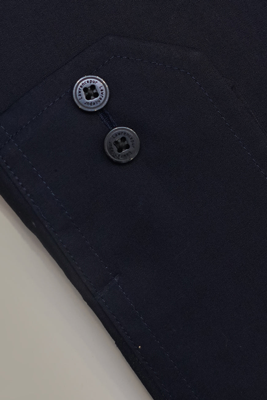 Formal Shirt - Alpha Navy Blue Plain Regular Fit - Image 3