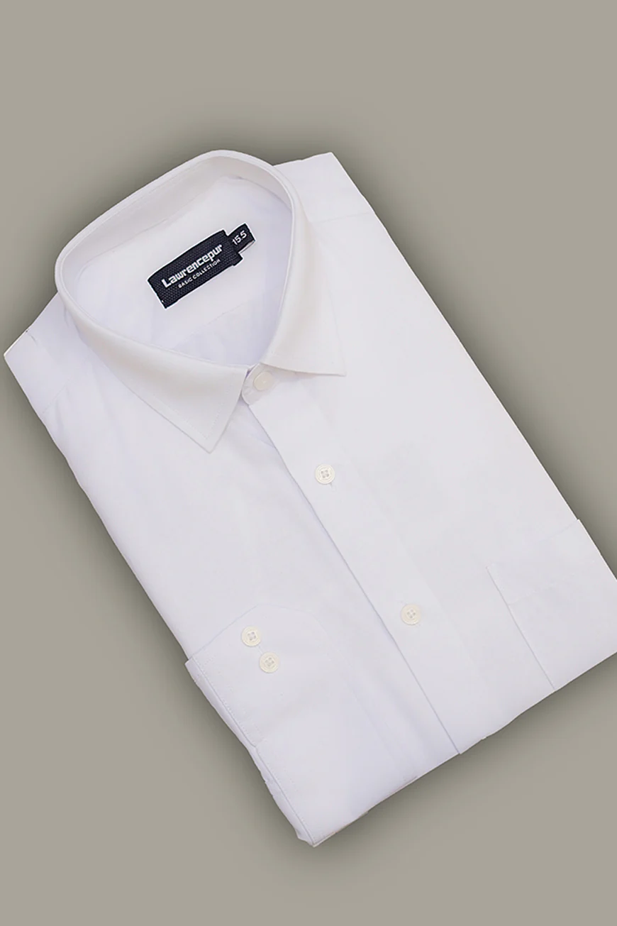 Formal Shirt - Summer Prime White Plain Regular Fit