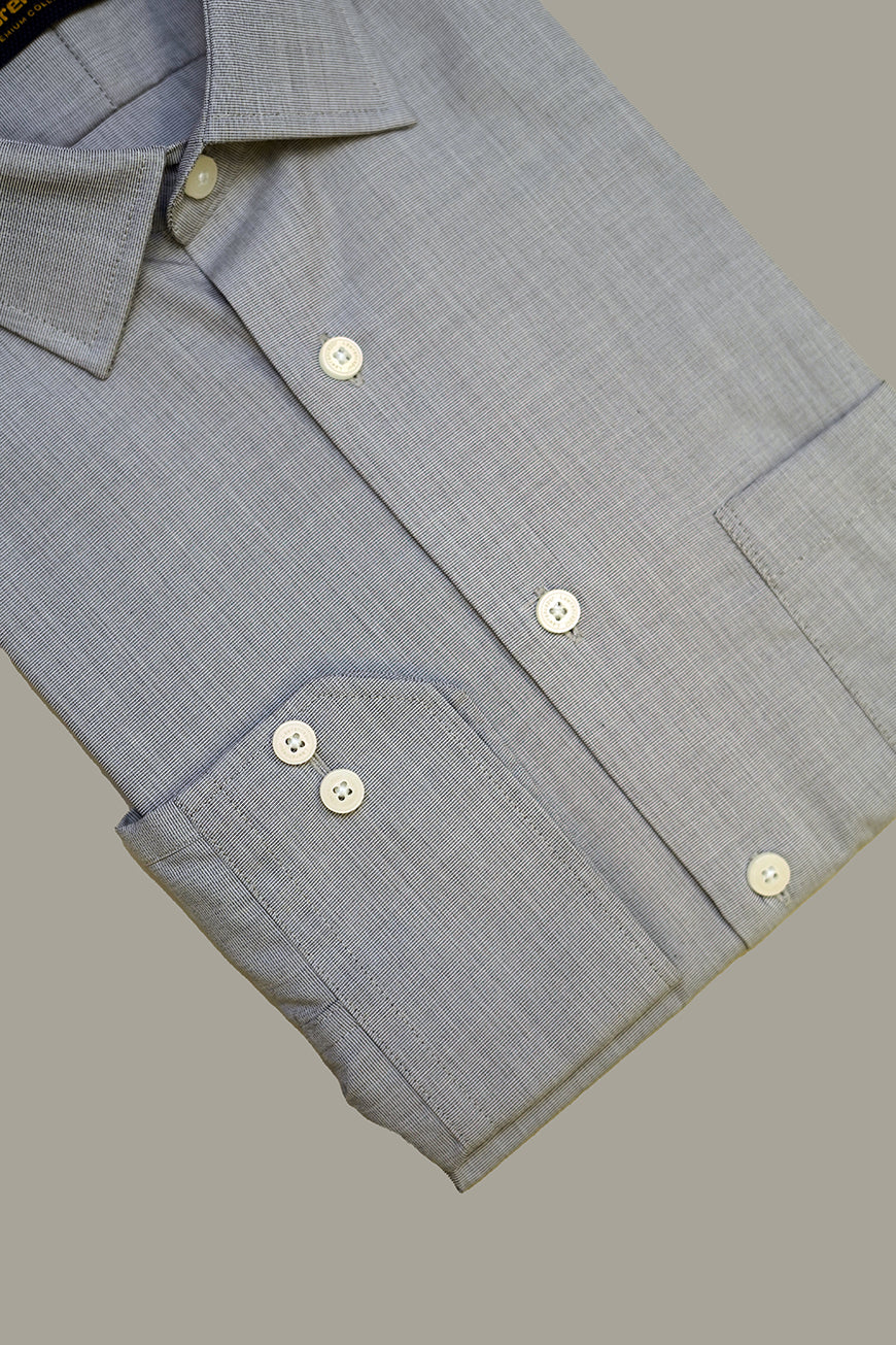 Formal Shirt - Supernova Grey Plain Regular Fit - Image 3