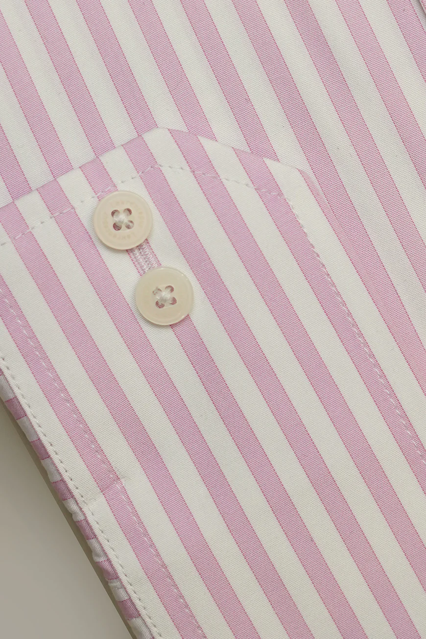 Formal Shirt - Supernova Light Pink Stripes Regular Fit - Image 3