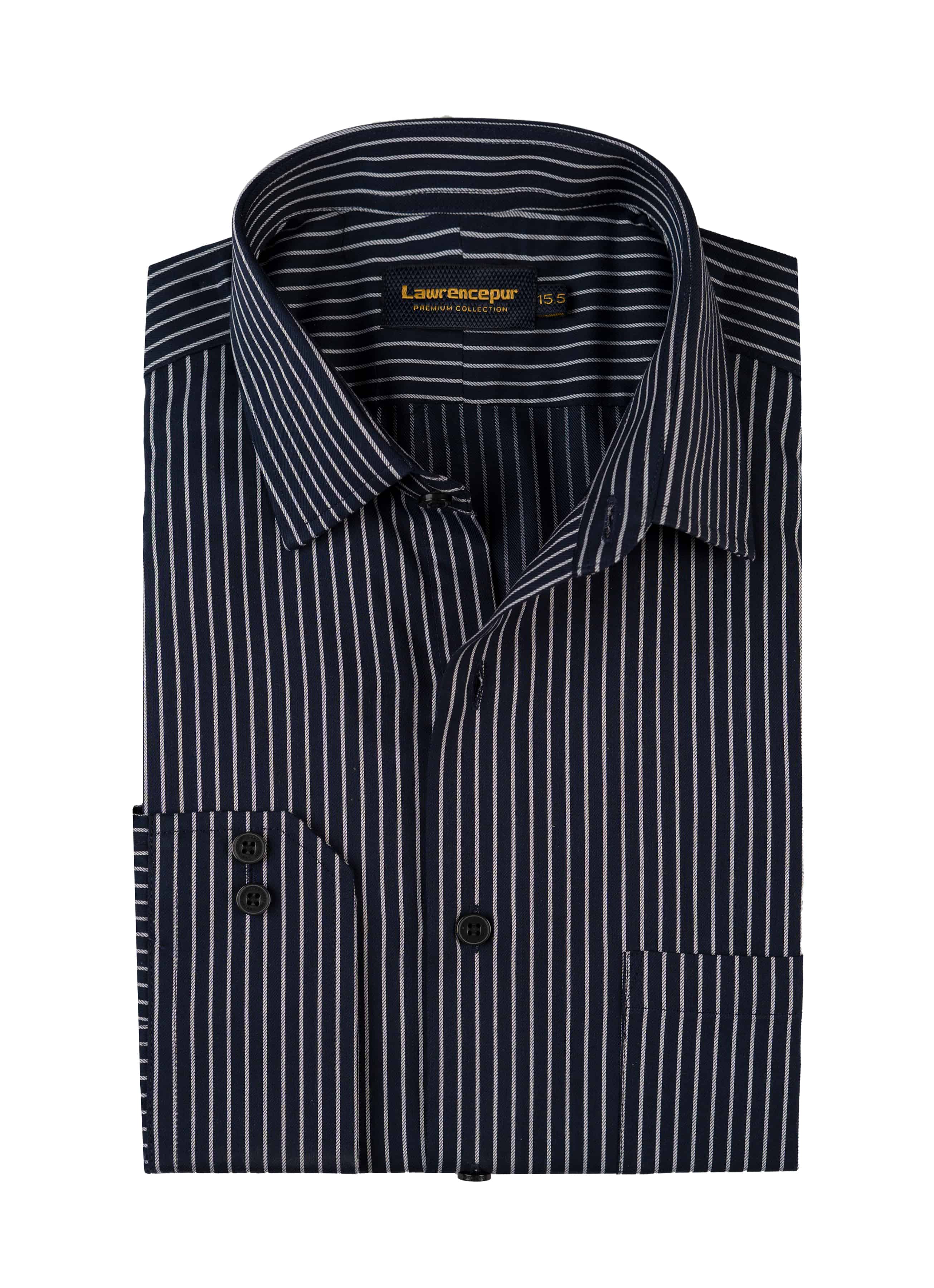 Formal Shirt - Supernova Navy Blue Stripes - Image 4