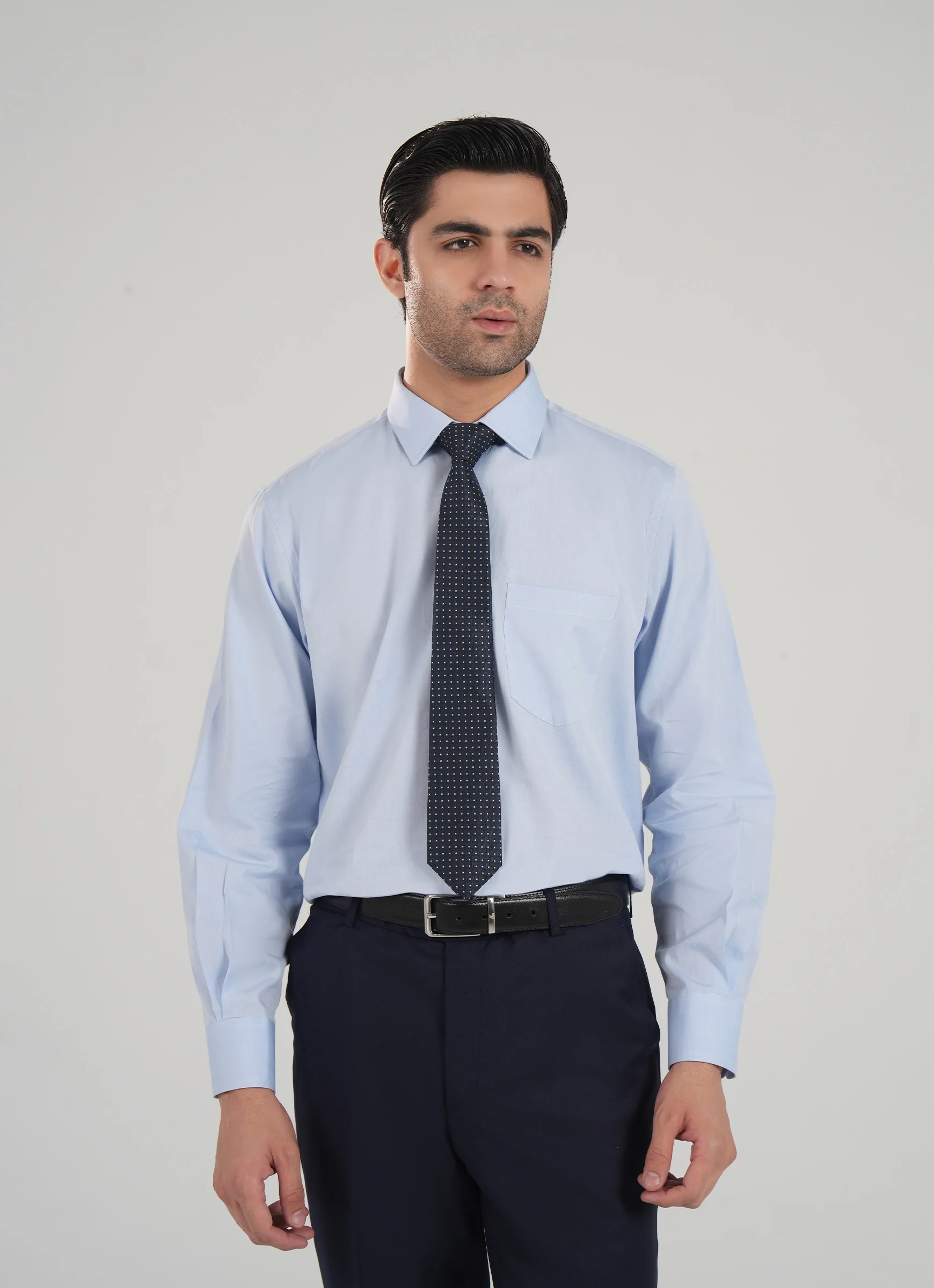 Sky Blue Formal Shirt - Supernova 100% Cotton Regular Fit