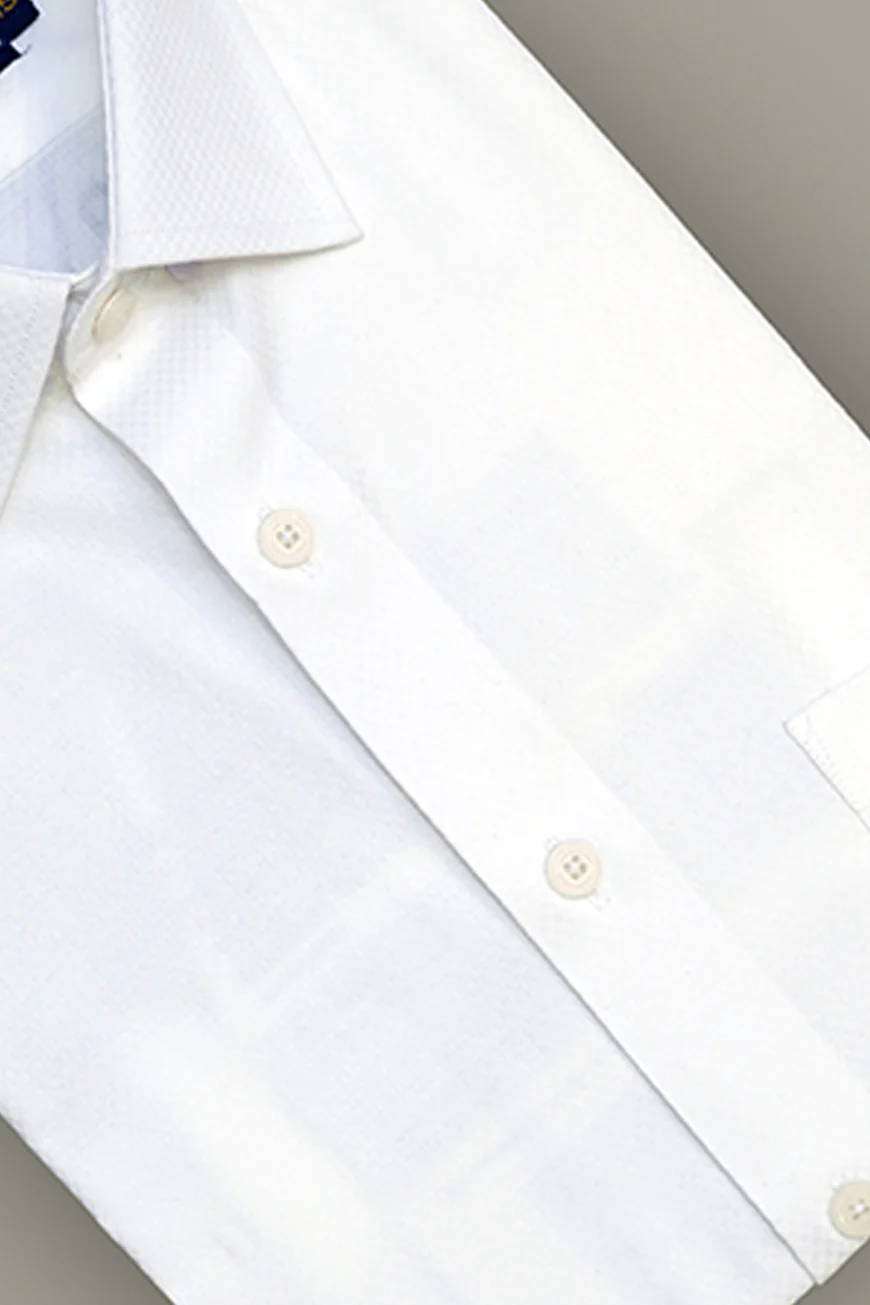 Formal Shirt - Supernova White Self Regular Fit - Image 3