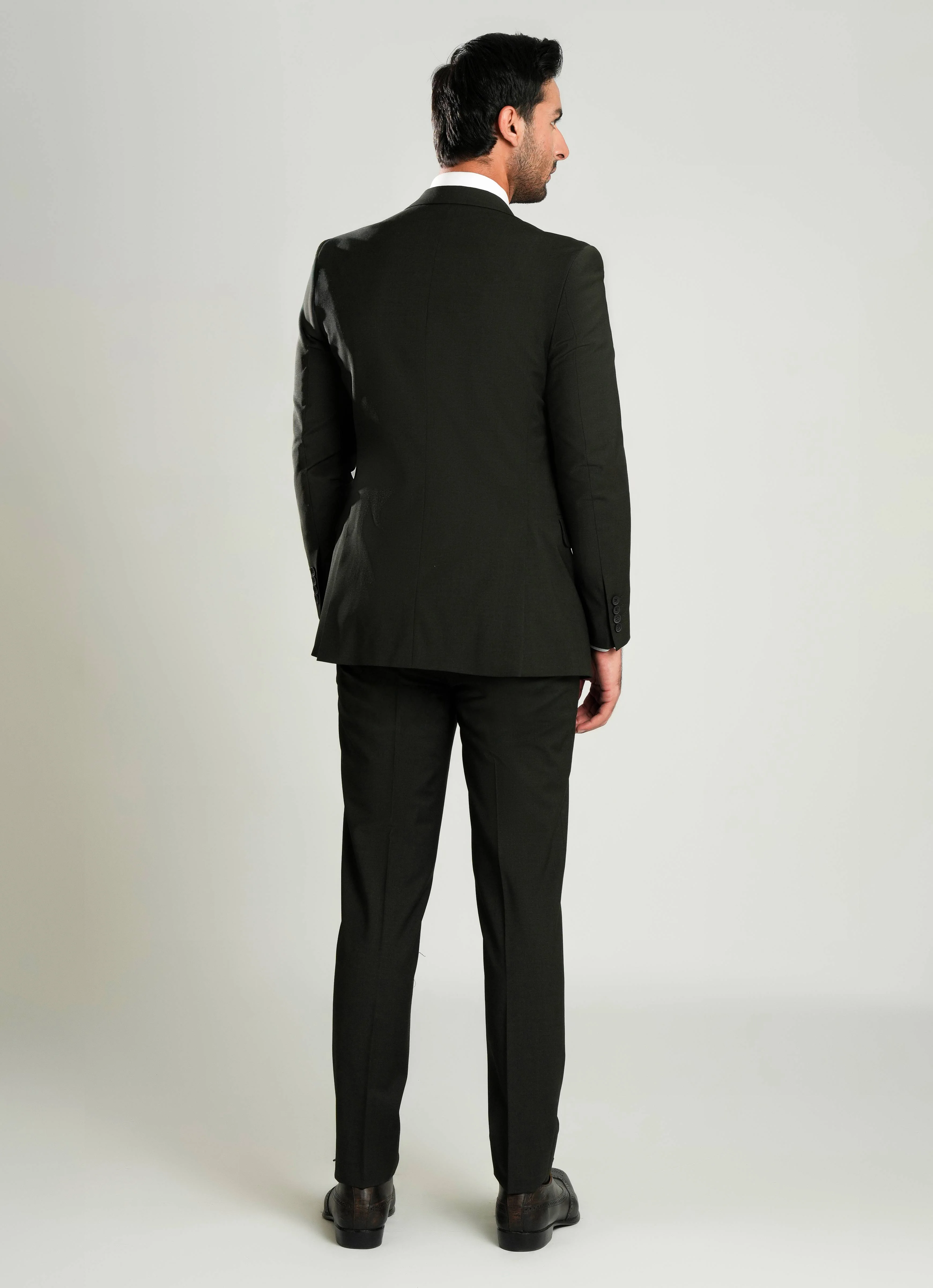Formal 2 Piece Suit - Deep Green Plain - Image 3