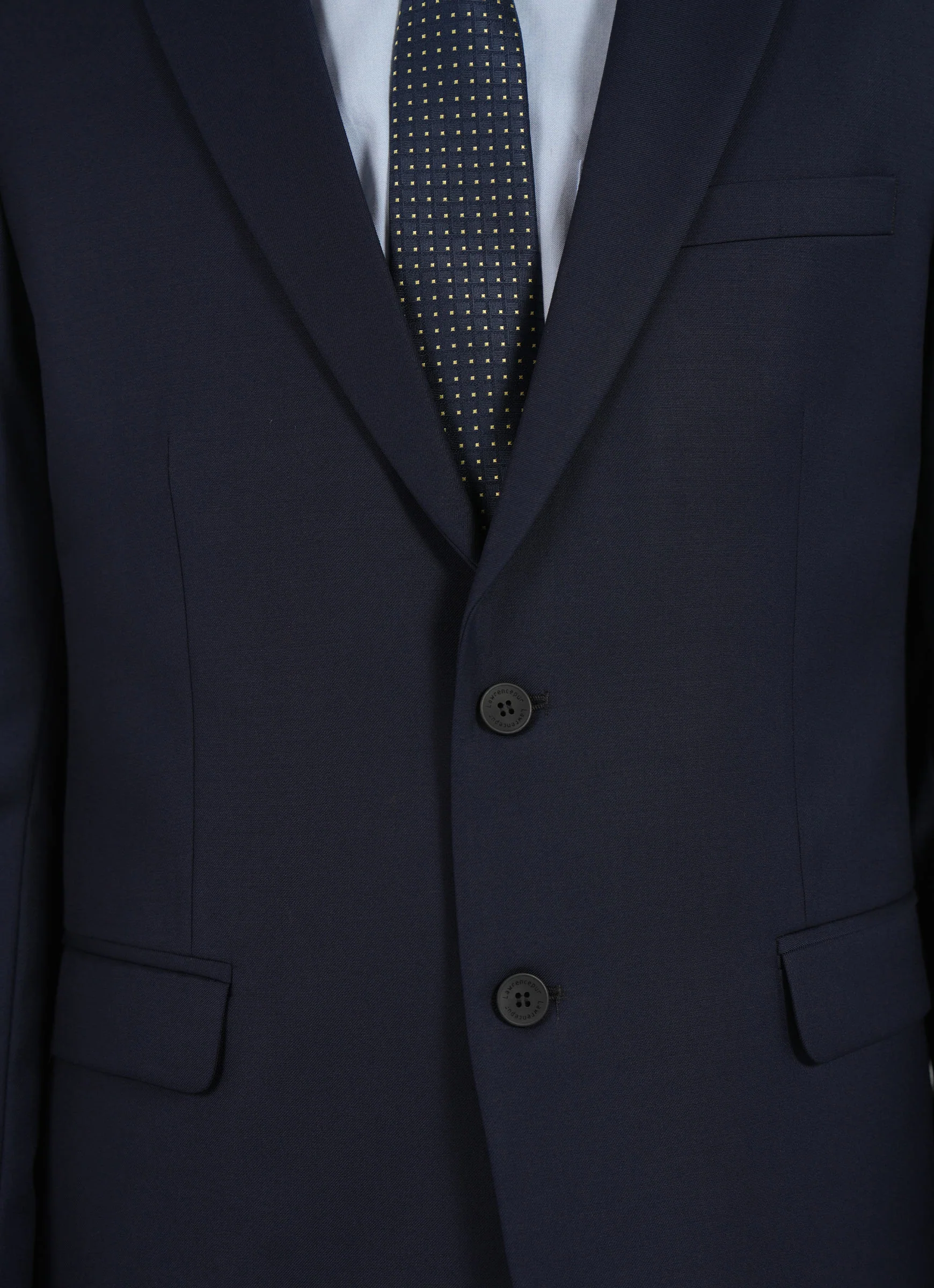 Blue 2 Piece Suit - Tropical Exclusive Poly Wool - Image 3