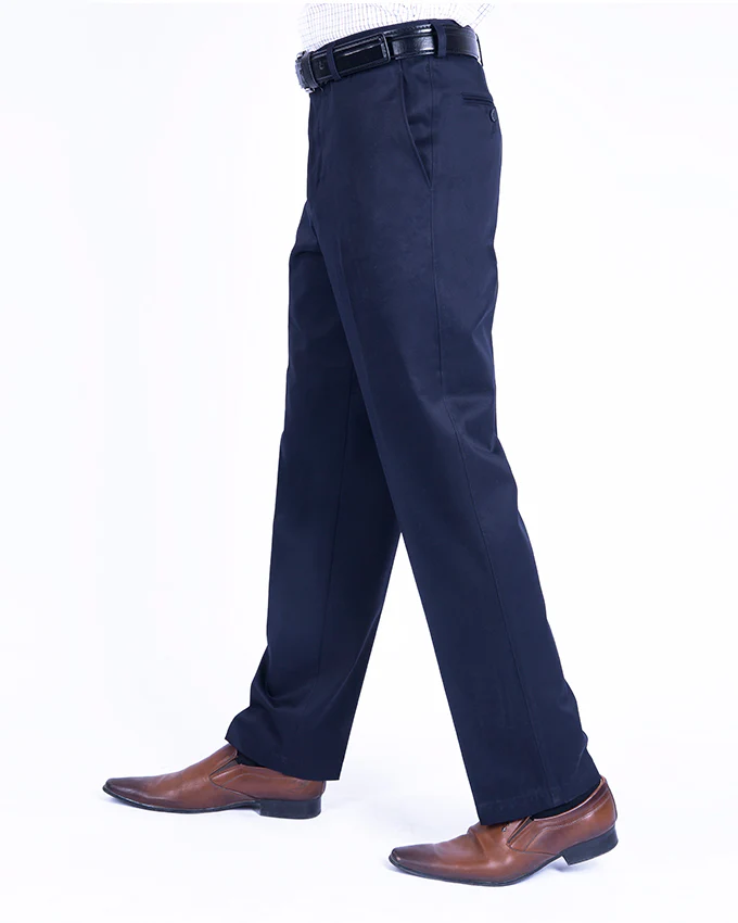 Trouser – Denim Blue Wool Blend Stretch