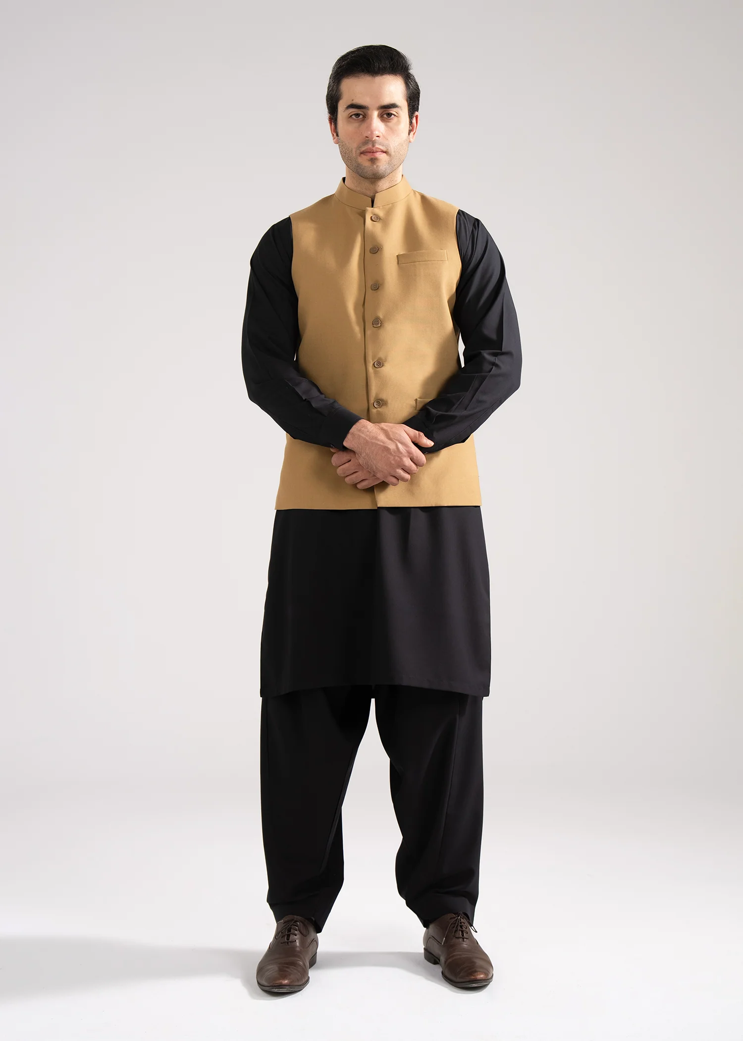 Waist Coat - Tropical Classic Brown Plain