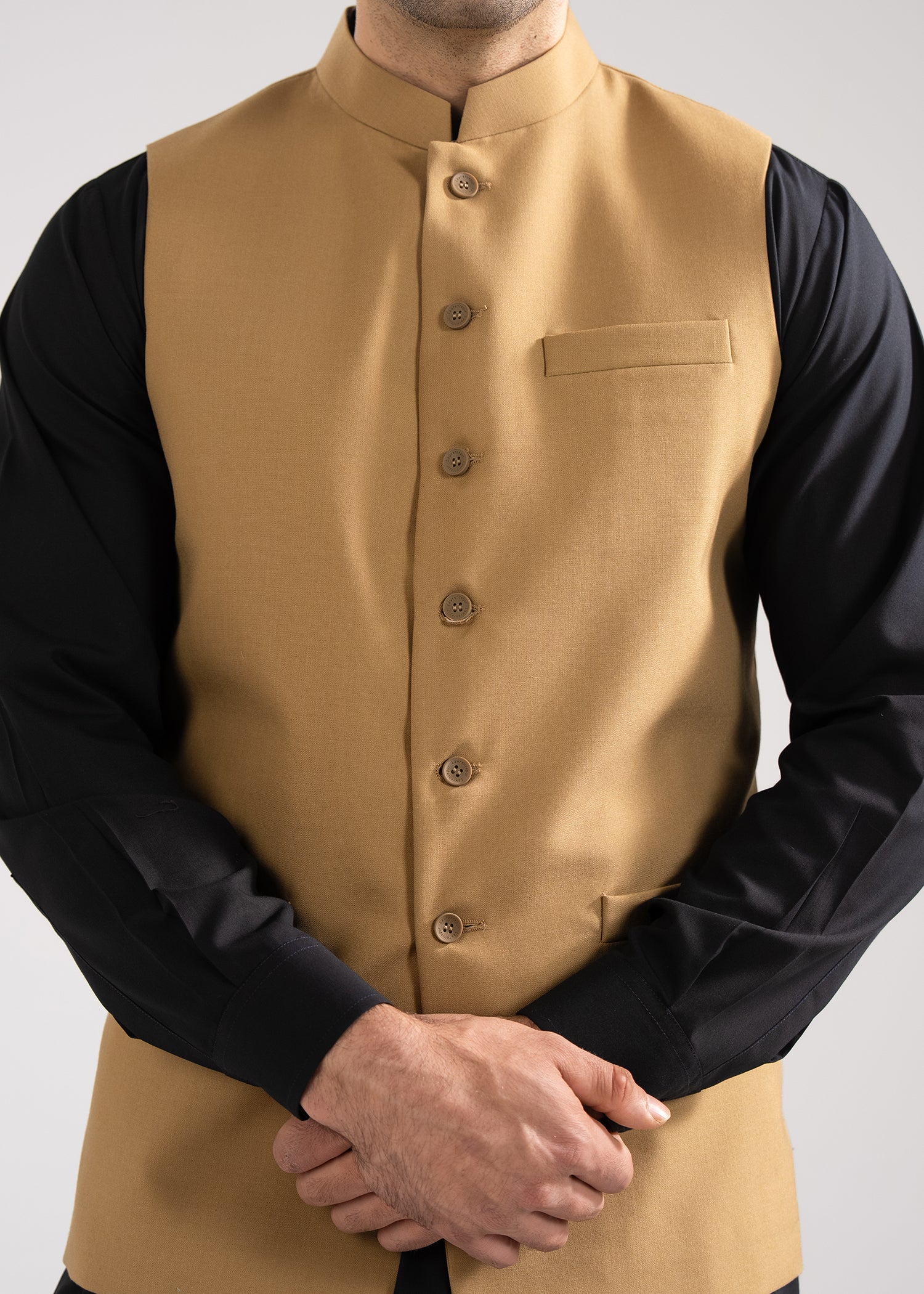 Waist Coat - Tropical Classic Brown Plain - Image 2