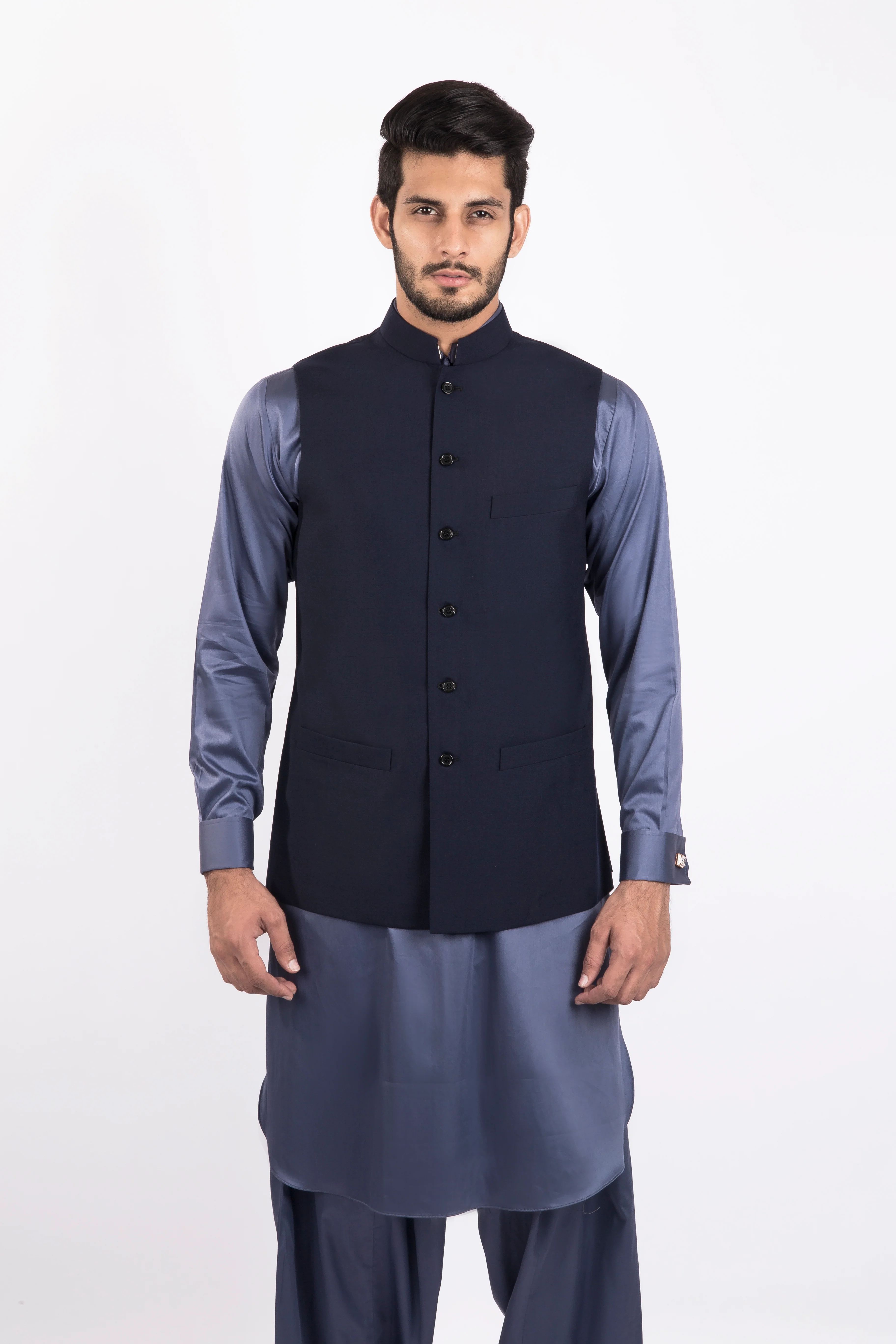 Waist Coat - Tropical Classic Dark Blue Plain