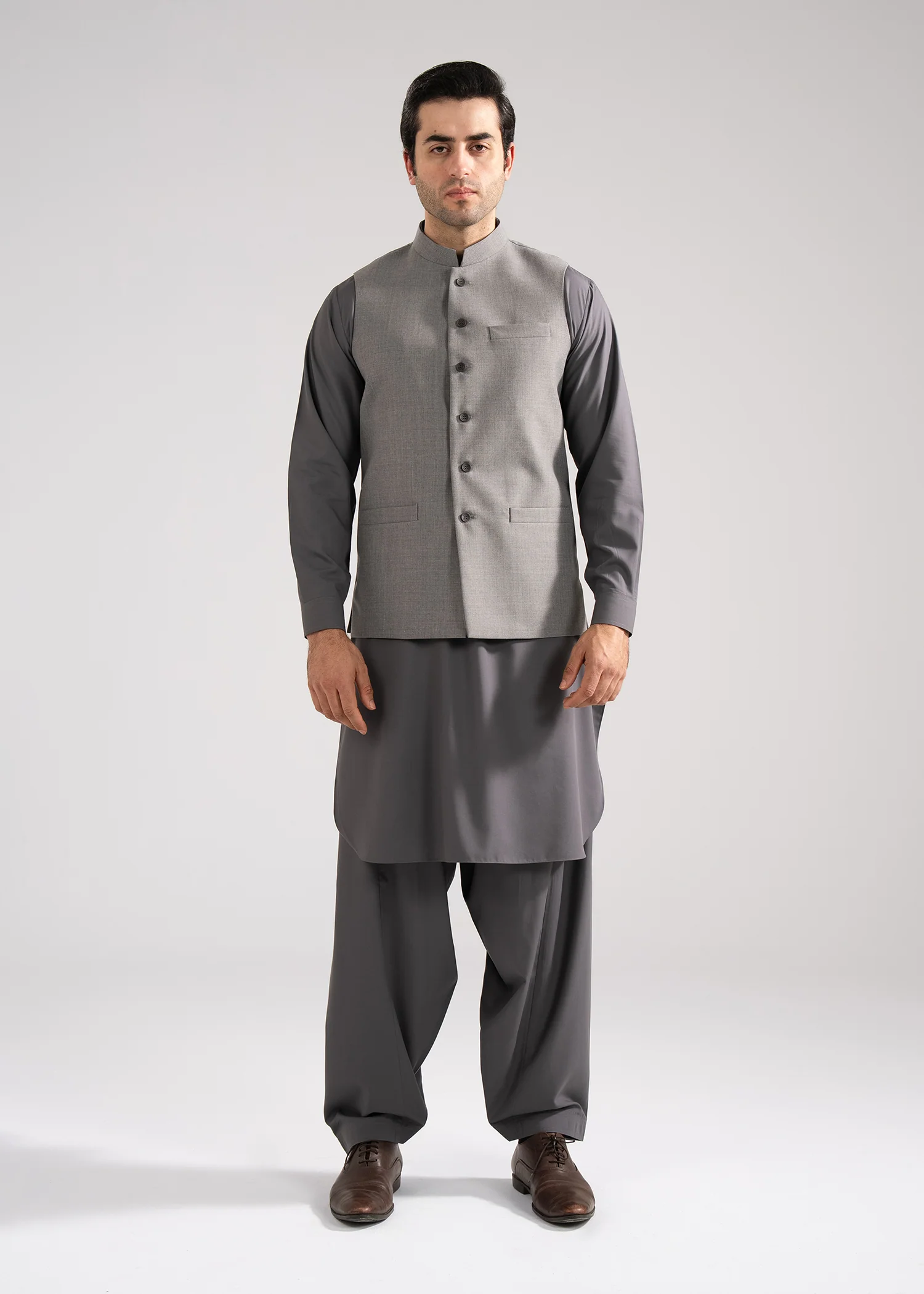 Waist Coat - Tropical Classic Grey Plain