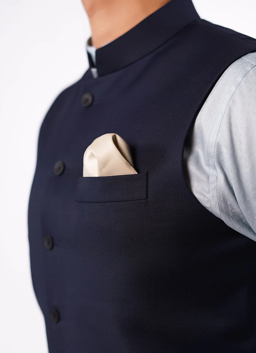 Waist Coat - Tropical Exclusive Blue Plain - Image 4