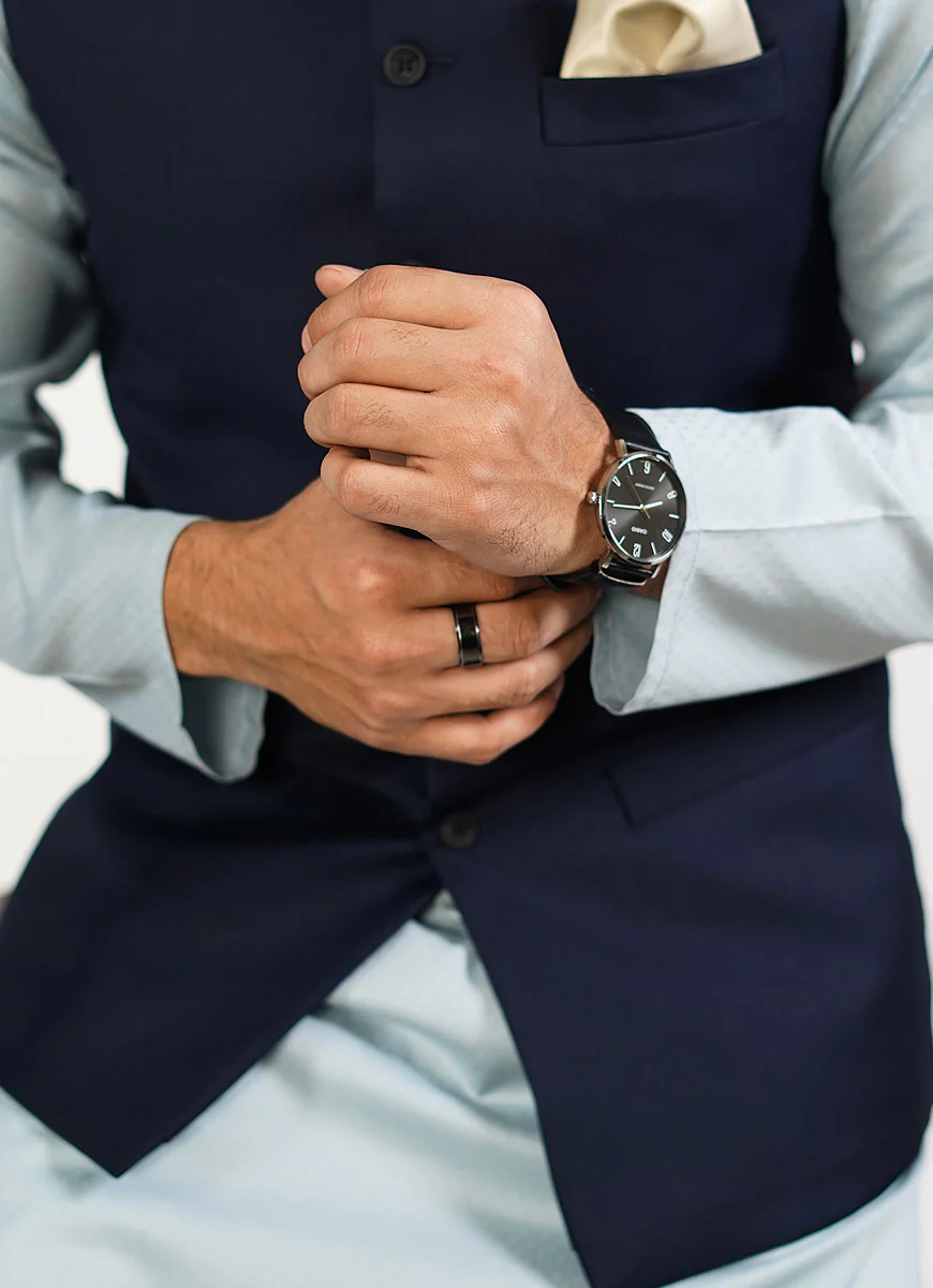Waist Coat - Tropical Exclusive Blue Plain - Image 6